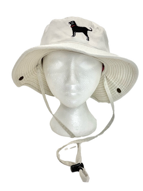 The Black Dog cream sun hat